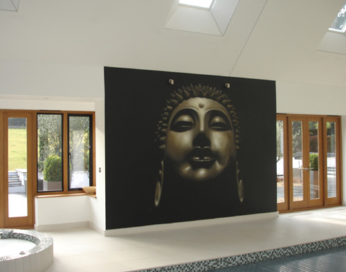 hand painted buddha